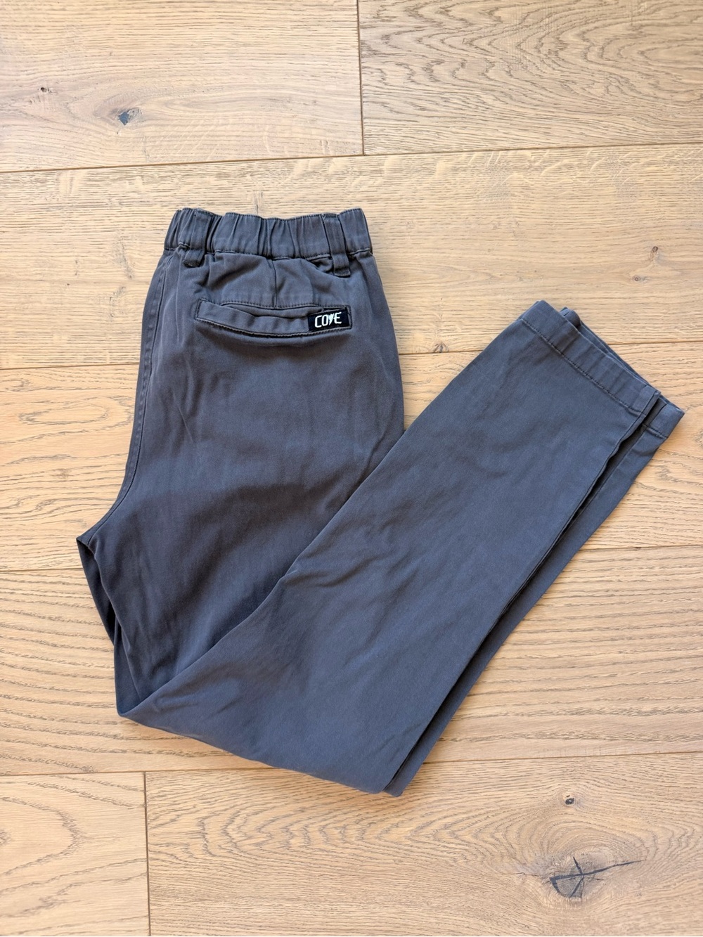 Cove Men's charcoal Elastic-Waist Chinos